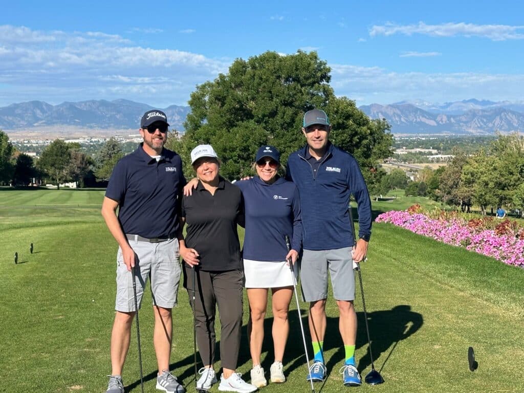 Denver Petroleum Club Golf Tournament 2024 - Joe Pierzchala, Allison MacKinnon, Scott Turner and Amy Seneshen